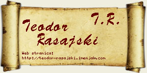 Teodor Rašajski vizit kartica
